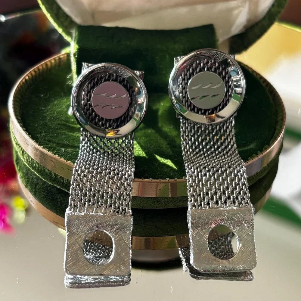 Bond Street Silver-Tone Cufflinks in Original Box - 1980s/90s
